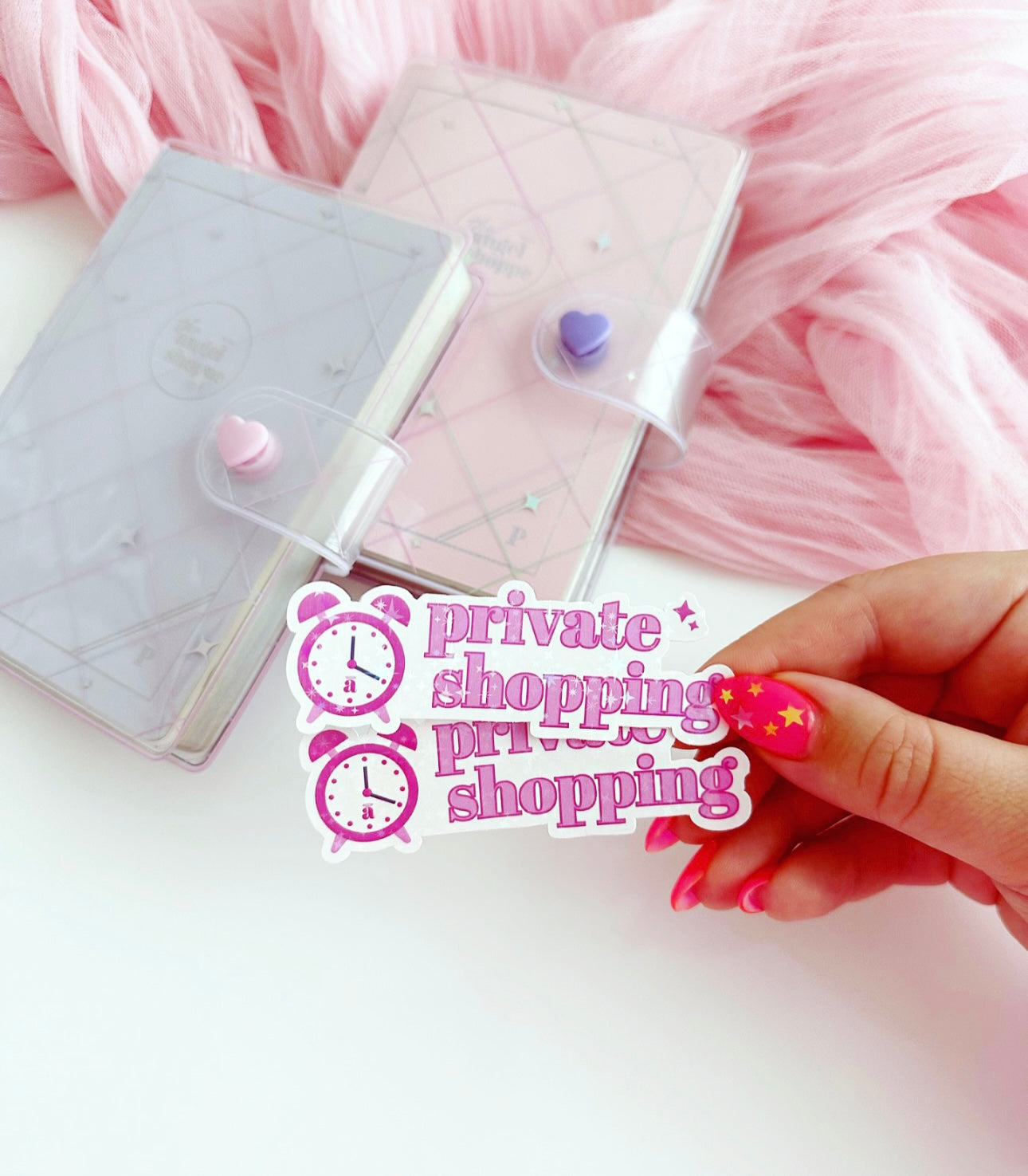 Private VIP Shopping (holo star overlay) vinyl sticker