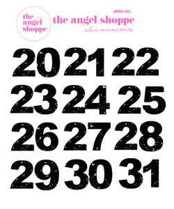 bold date stickers - 2 sheets
