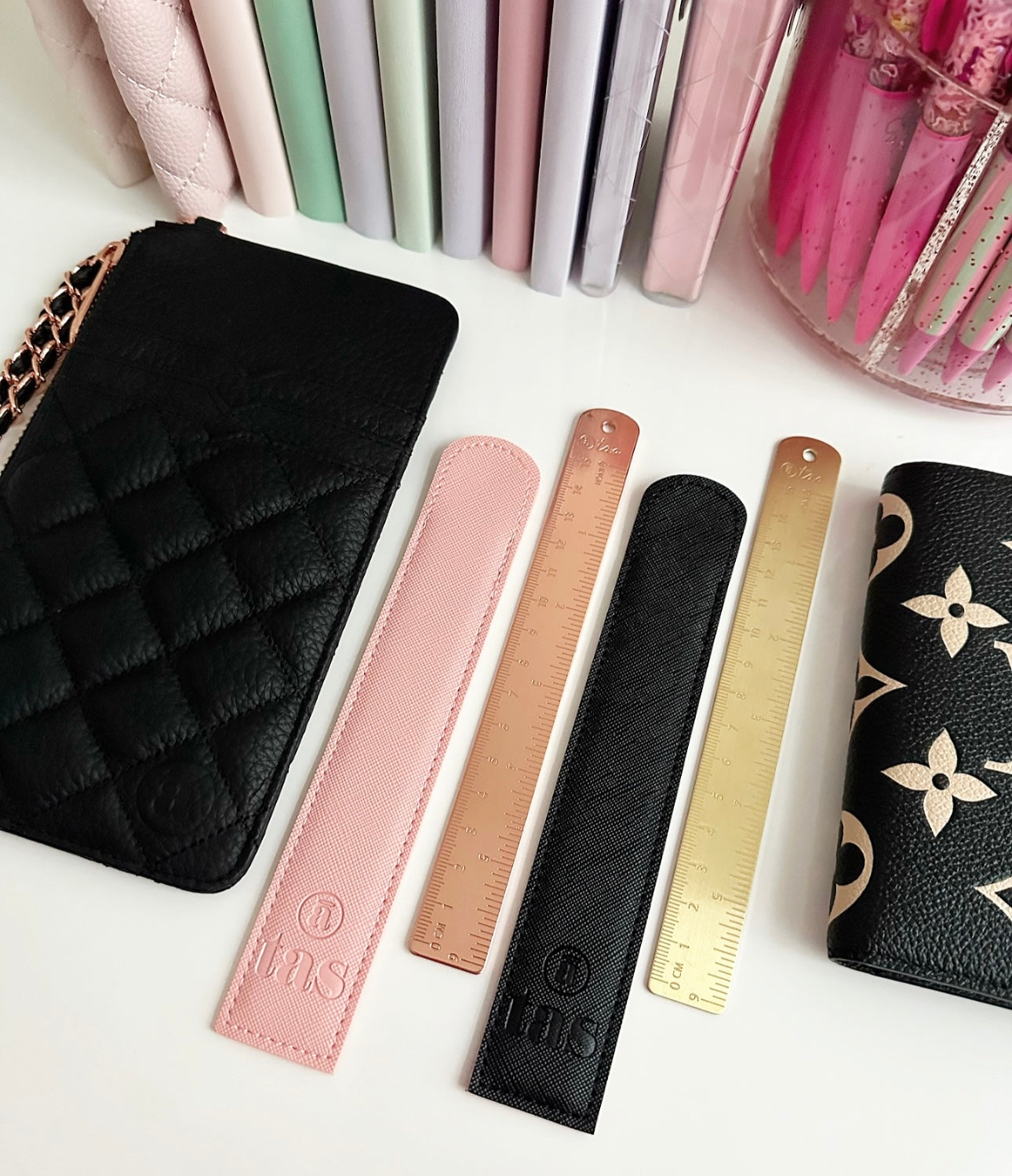 Luxe TAS metal ruler (rose gold + gold)