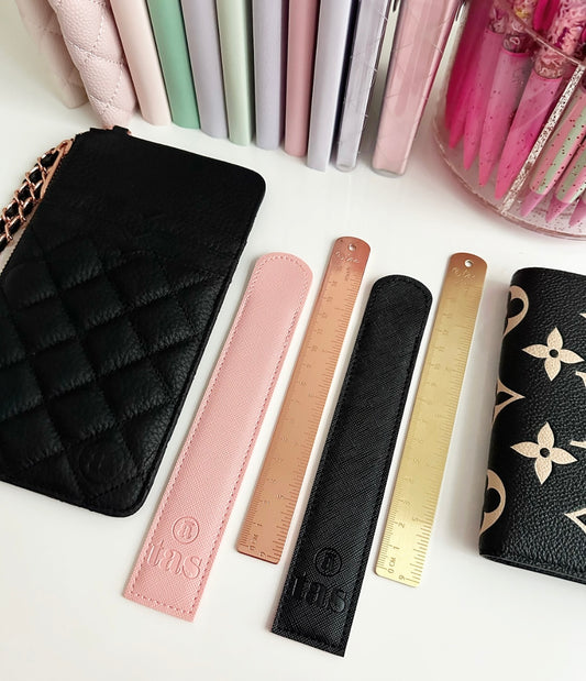 Luxe TAS metal ruler (rose gold + gold)