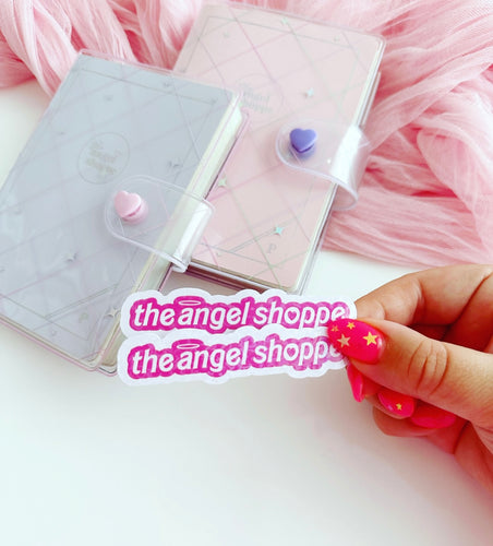 The Angel Shoppe (holo heart overlay) vinyl sticker