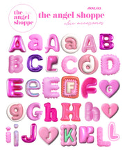 girlie letter stickers - 2 sheets
