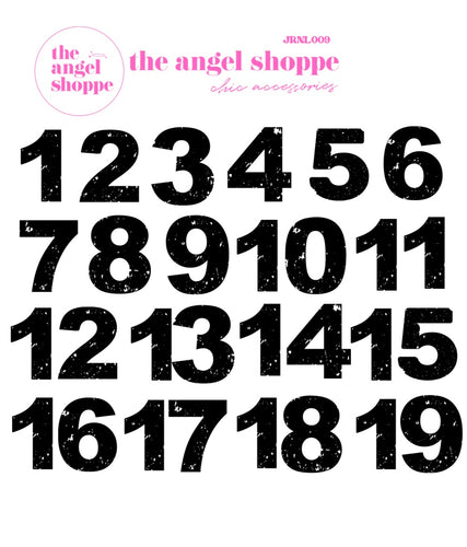 bold date stickers - 2 sheets