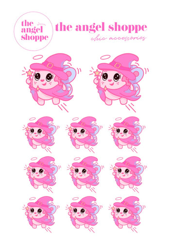 angel spooky character sticker sheet