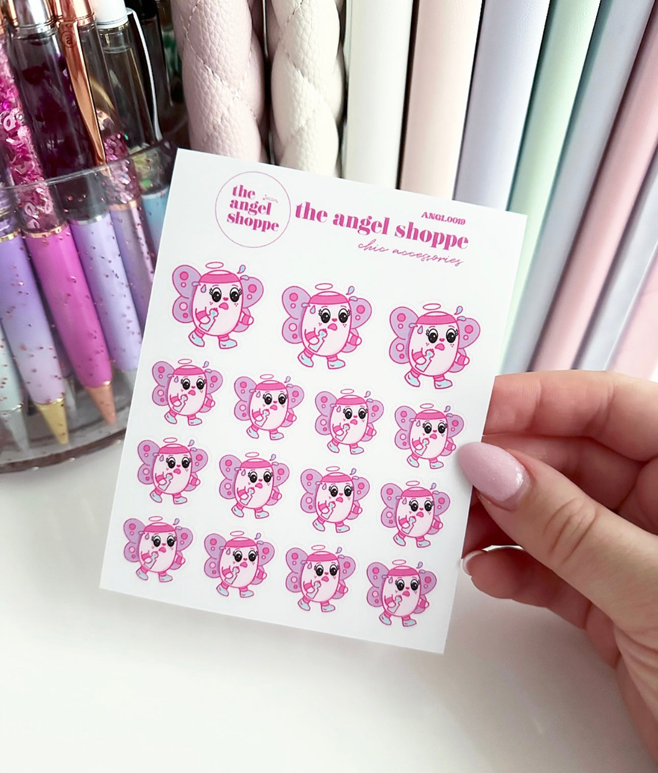 Exercise/jogging Angel -  character stickers