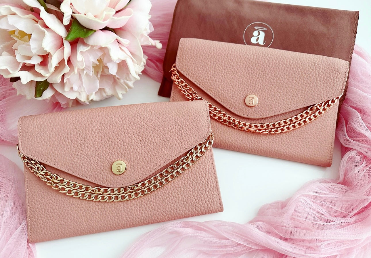 3 left * Dusty Rose cover clutch WITH chain * NO coupon codes! – The Angel  Shoppe
