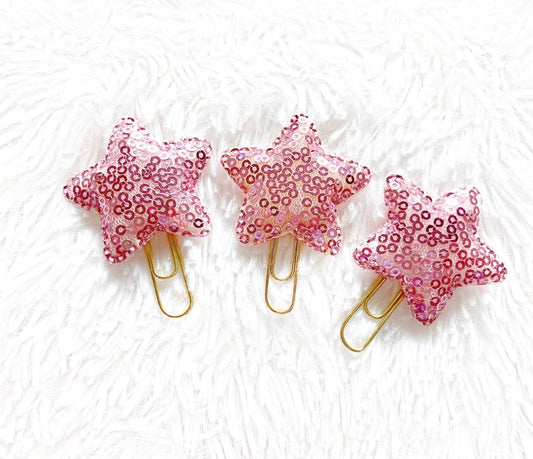sequins star clip