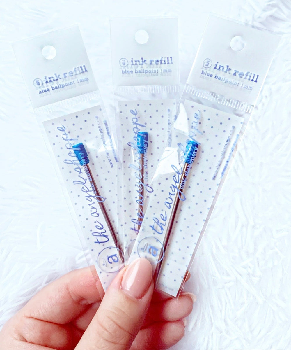 1mm Blue Ballpoint ink Refill - exclusive to our chic pens – The Angel ...