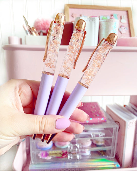 BLOOM lilac pen- special luxe real flower pen