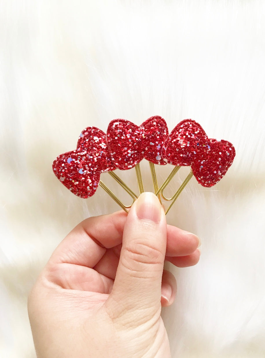 GLITTER BOWS Clips