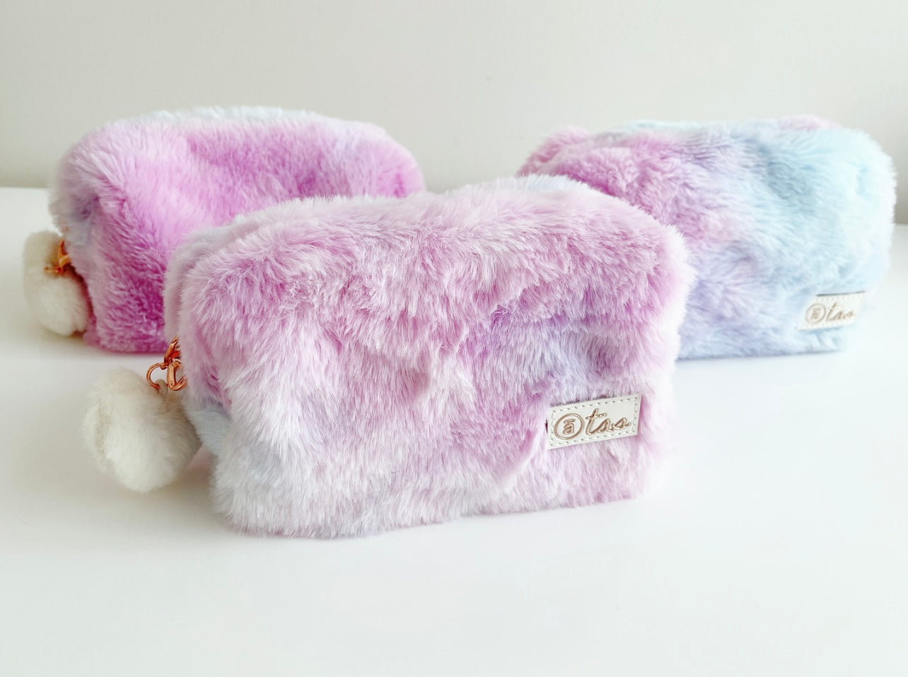 Cotton Candy Luxe Fur Pouch