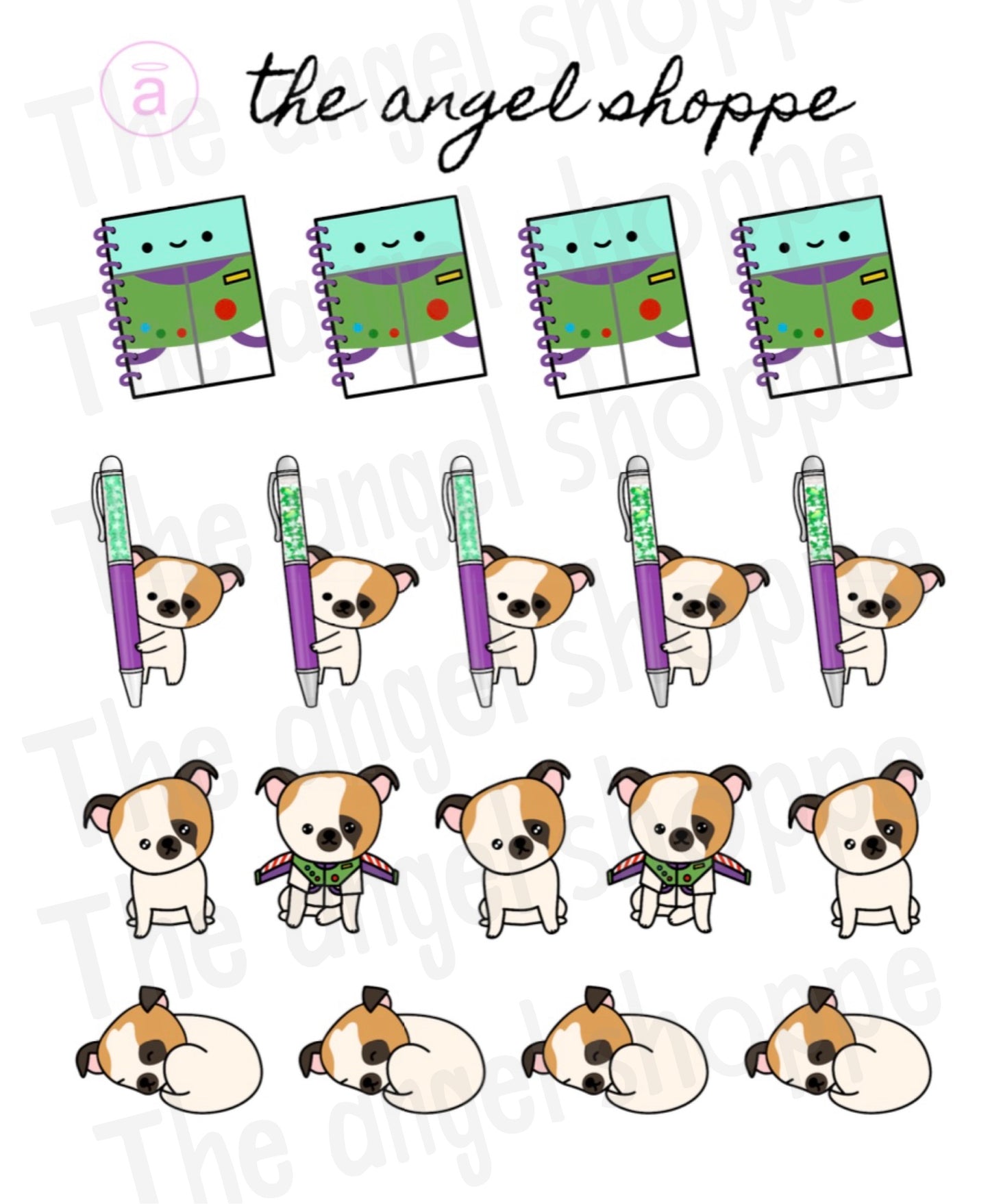 bubz lightyear pen stickers