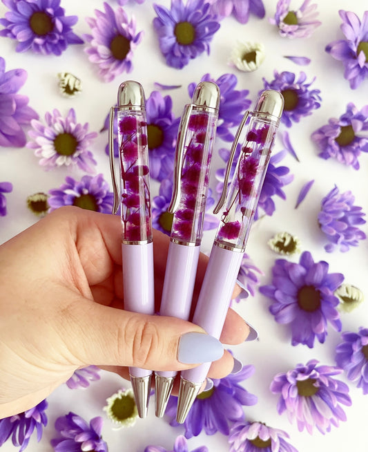 Forget Me Not pen - real florals