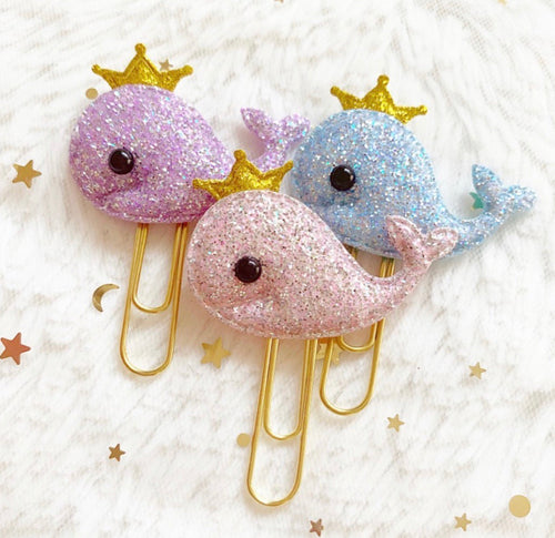 glitter whale clip