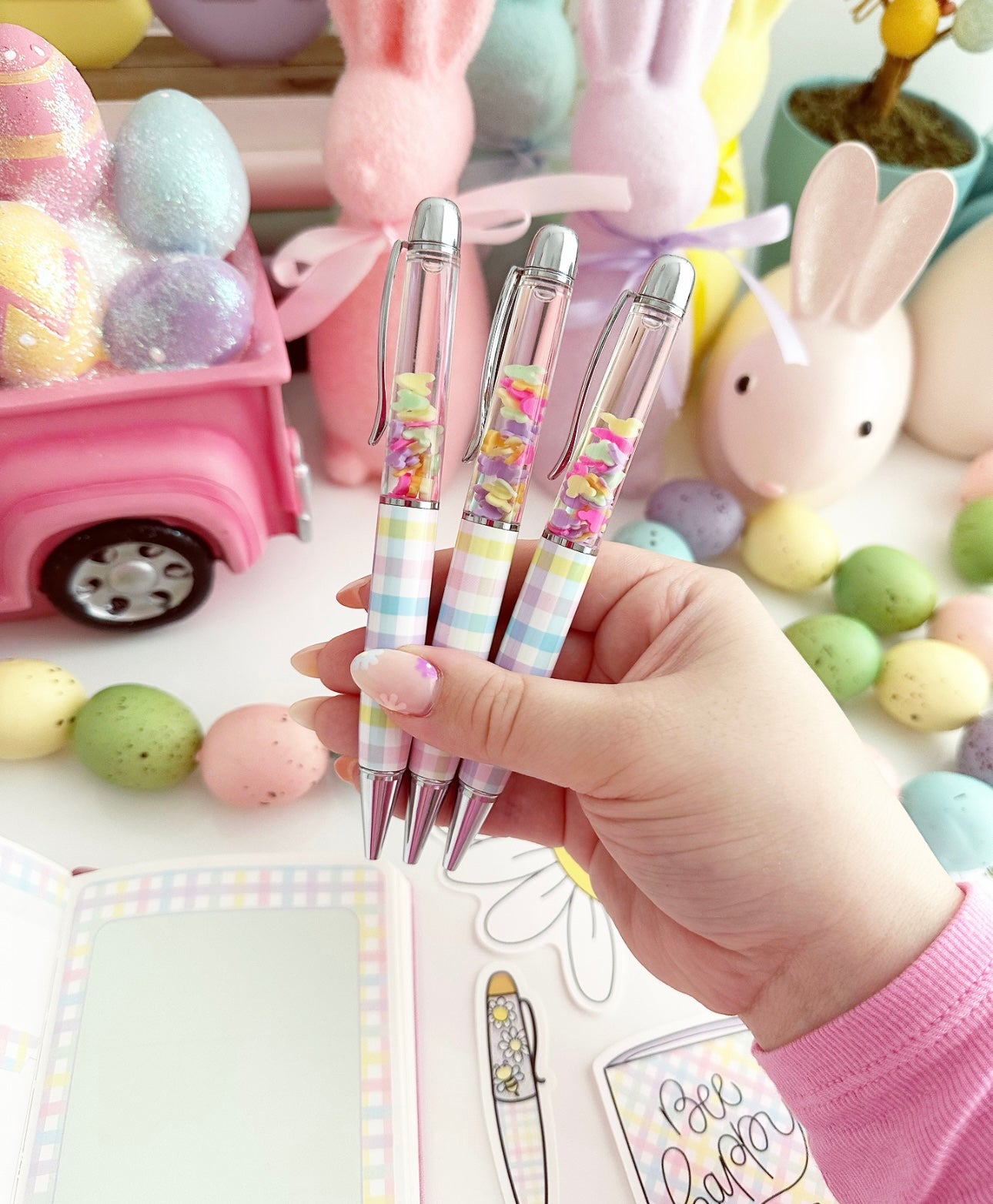 rainbow gingham - Shine Sticker Studio Collab