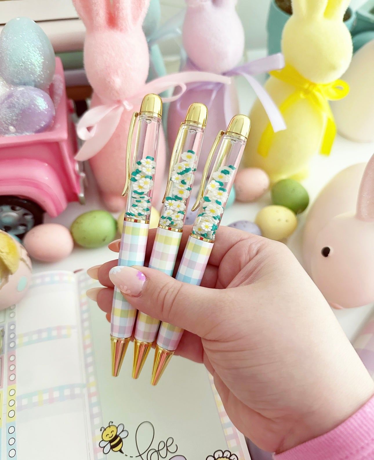 rainbow gingham - Shine Sticker Studio Collab