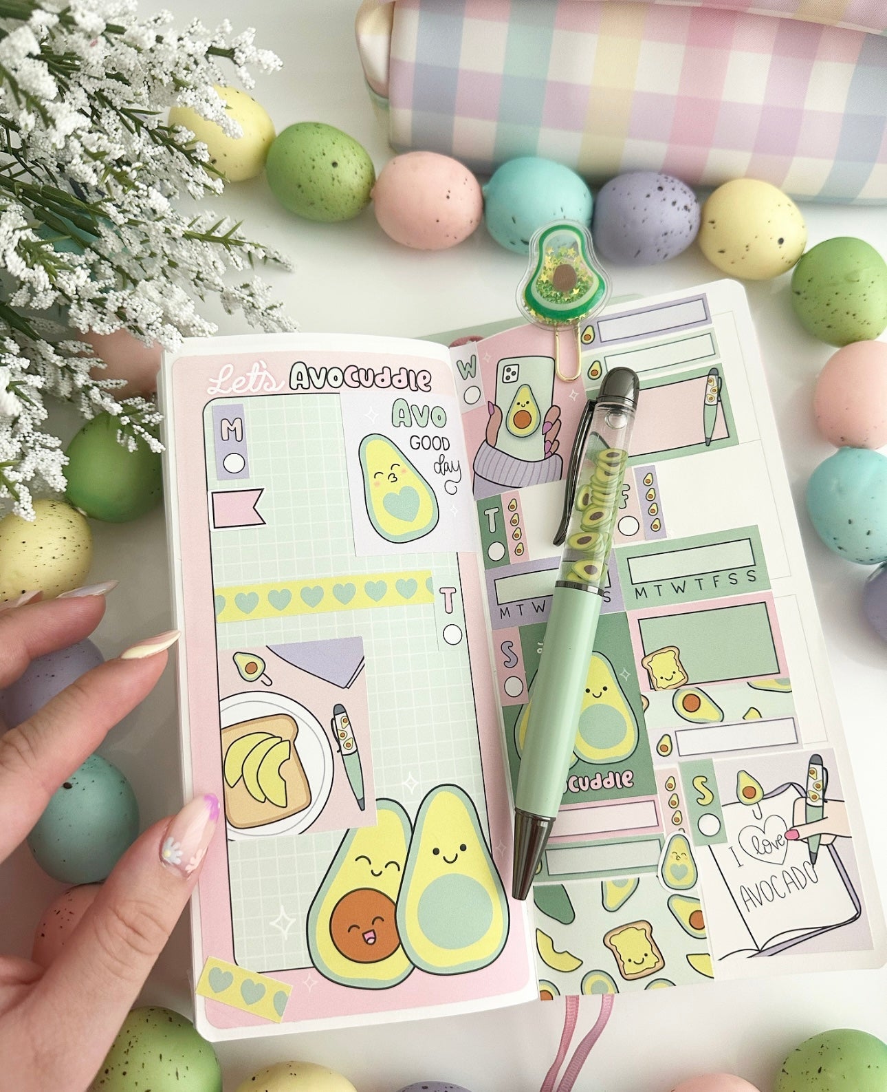 the AVOCADO pen - Shine Sticker Studio Collab