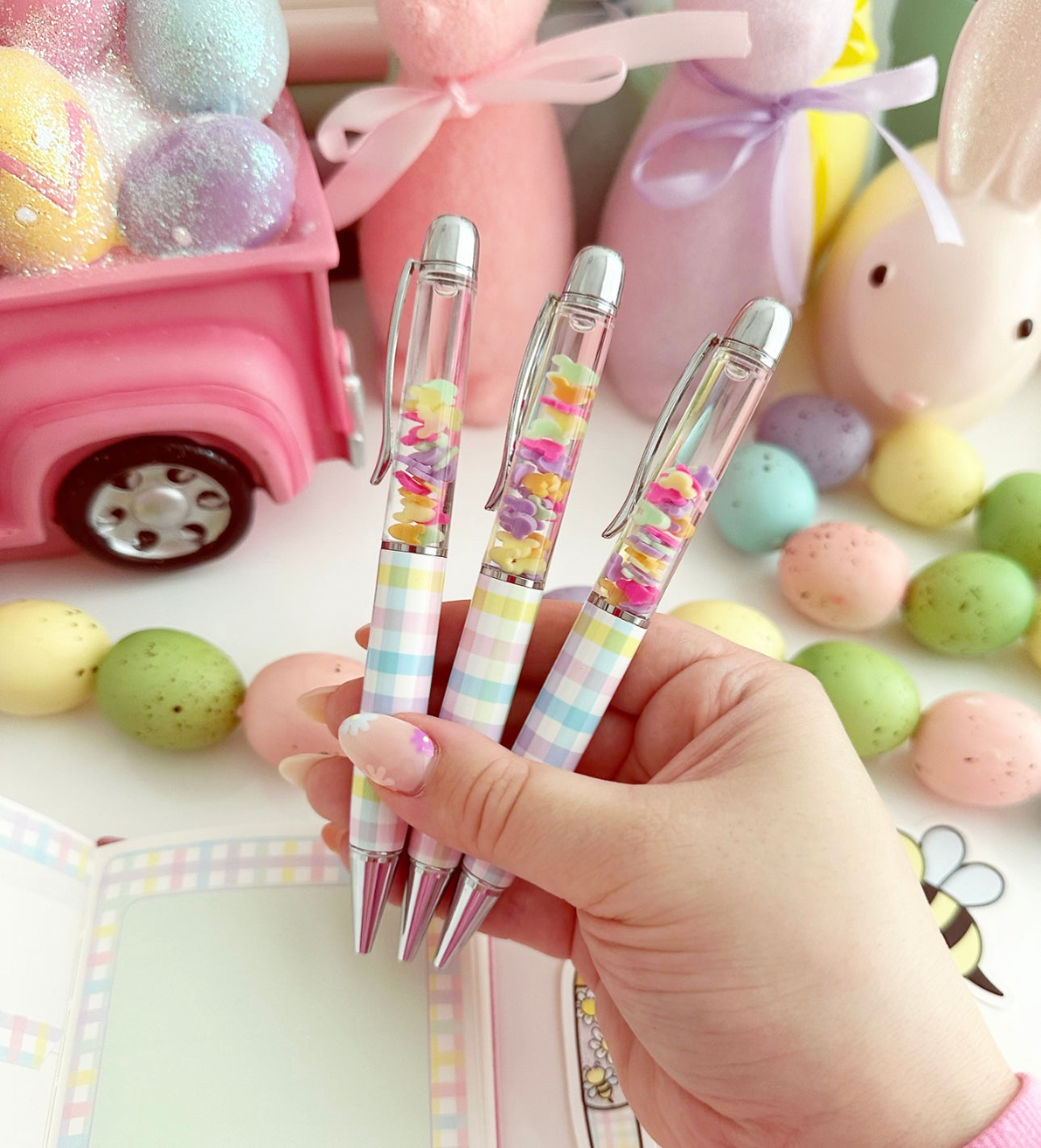 rainbow gingham - Shine Sticker Studio Collab