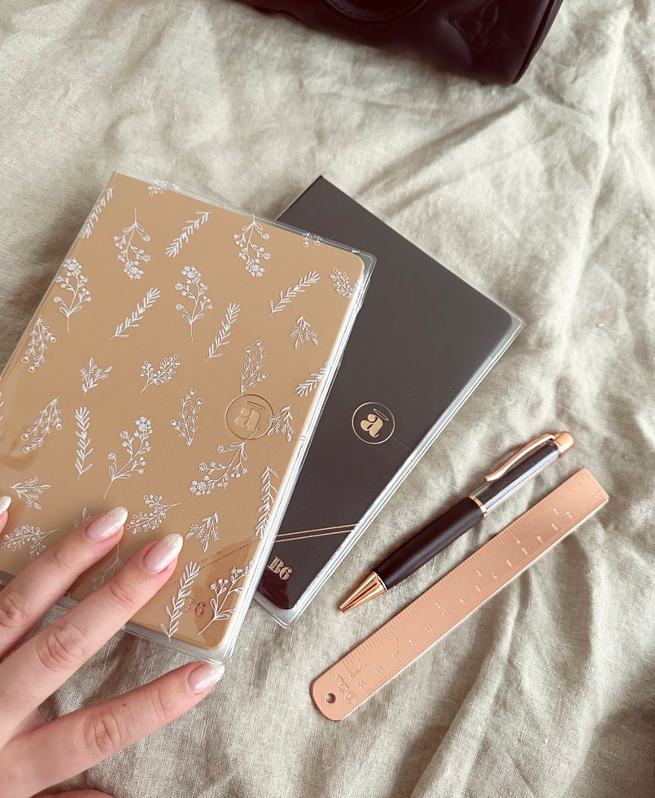 Luxe TAS metal ruler (rose gold + gold)