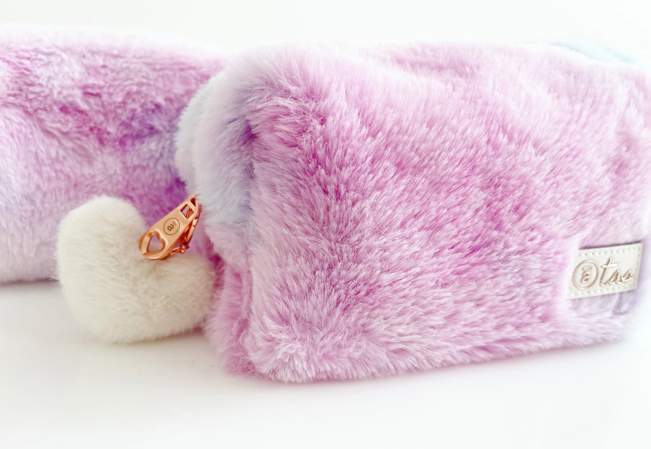 Cotton Candy Luxe Fur Pouch