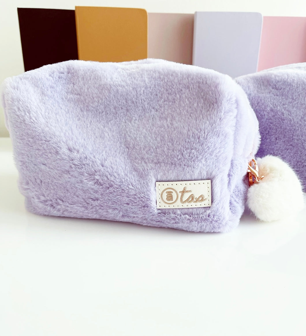 * low stock * Lavender Luxe Fur Pouch * Limited Edition *