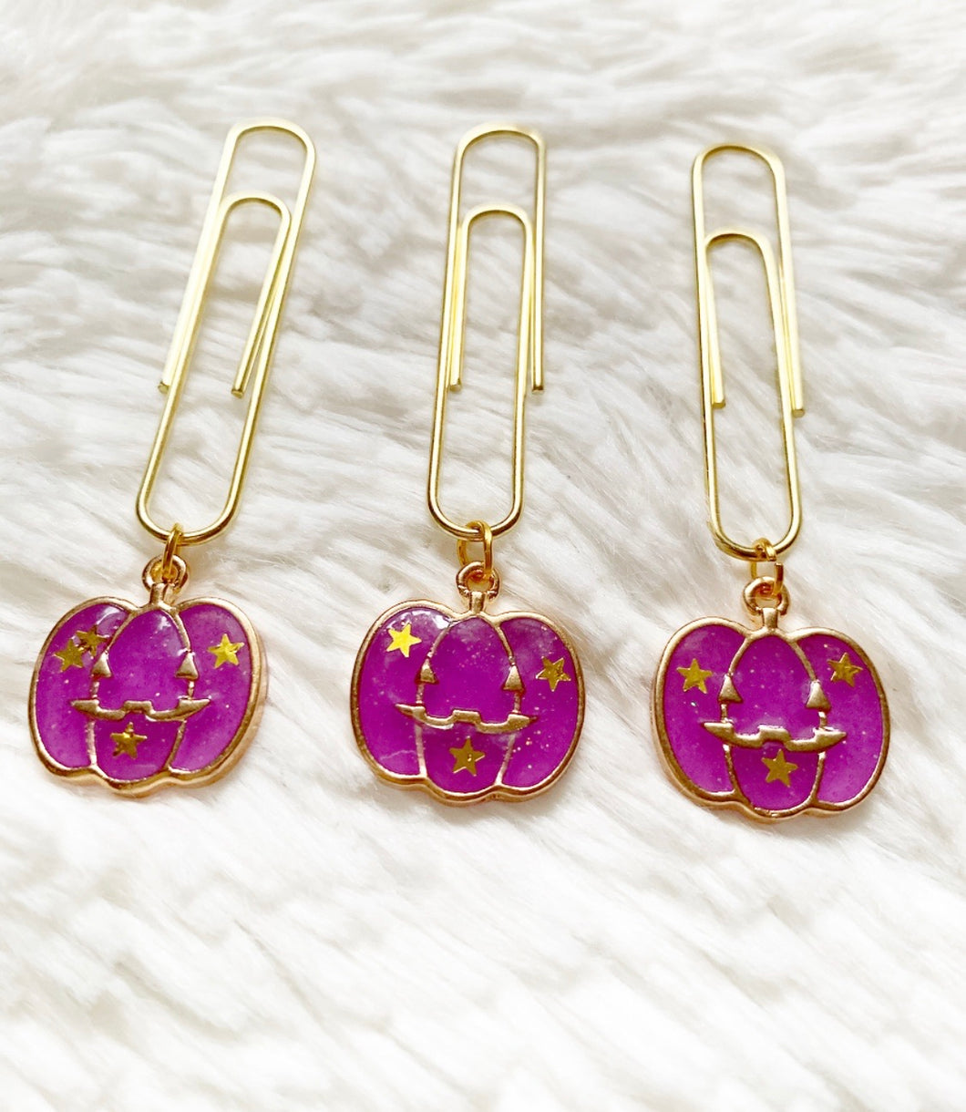 * low stock * glitter purple pumpkin  : BOO collection