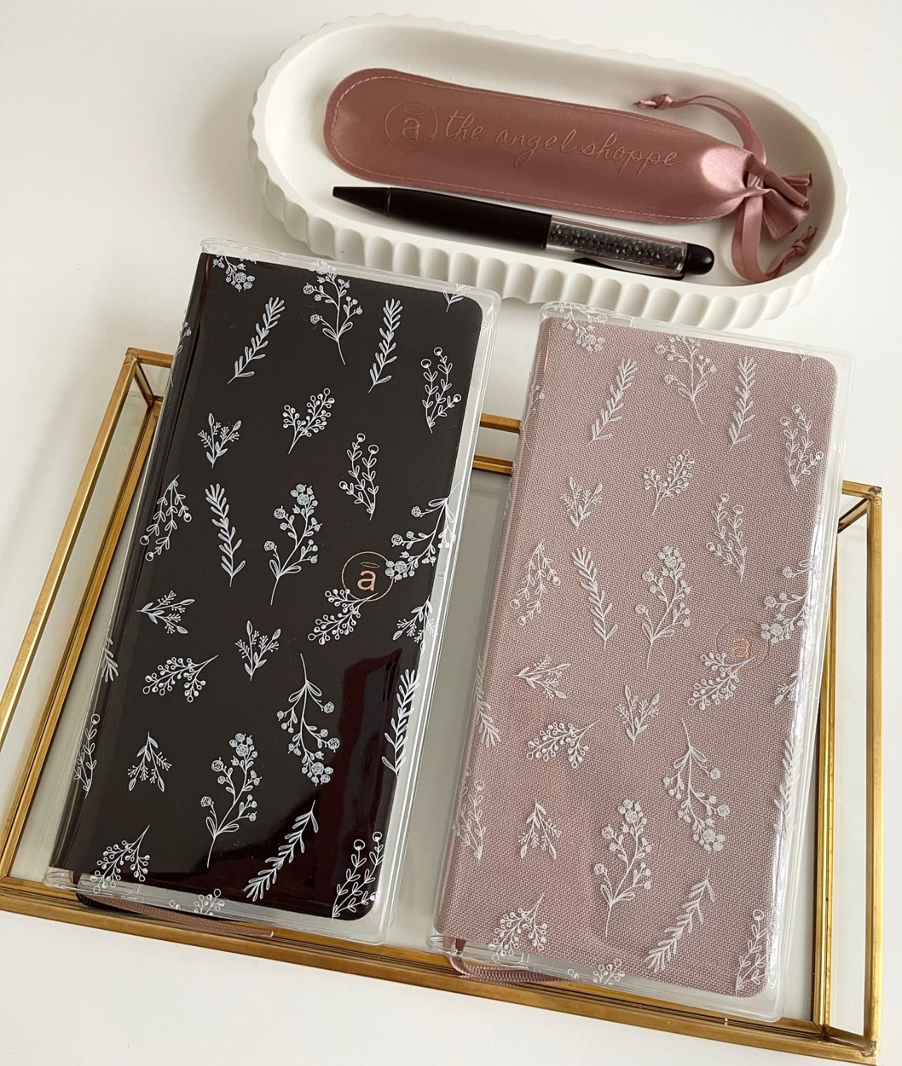 TAS weekly planner with white TOMOE RIVER PAPER
