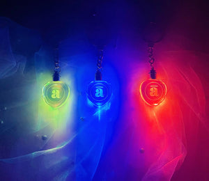 Light up crystal heart keychain * Limited Edition *