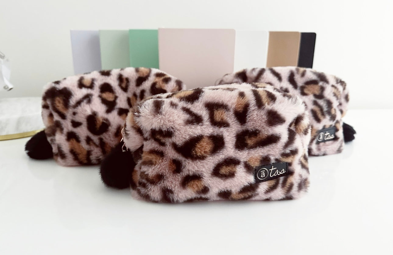 Leopard Luxe Fur Pouch