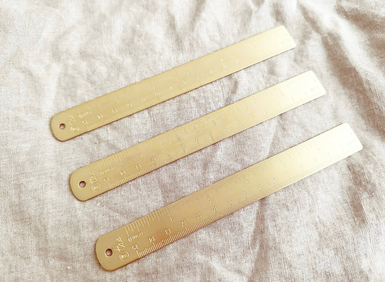 Luxe TAS metal ruler (rose gold + gold)