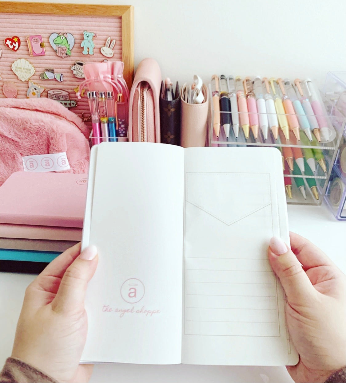 TAS weekly planner with white TOMOE RIVER PAPER