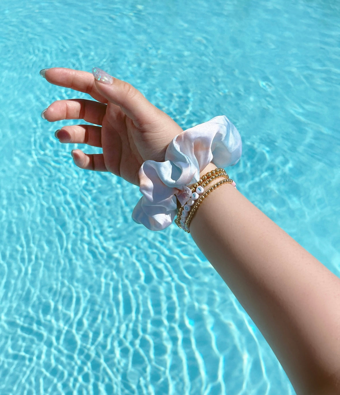 Pool Day large luxe hair scrunchie