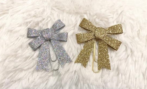 Glitter Bow Clips