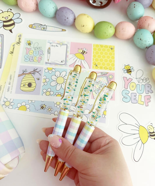 rainbow gingham - Shine Sticker Studio Collab