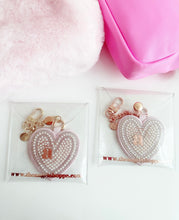 Lover designer heart keychains - pearls and crystals * Limited Edition *