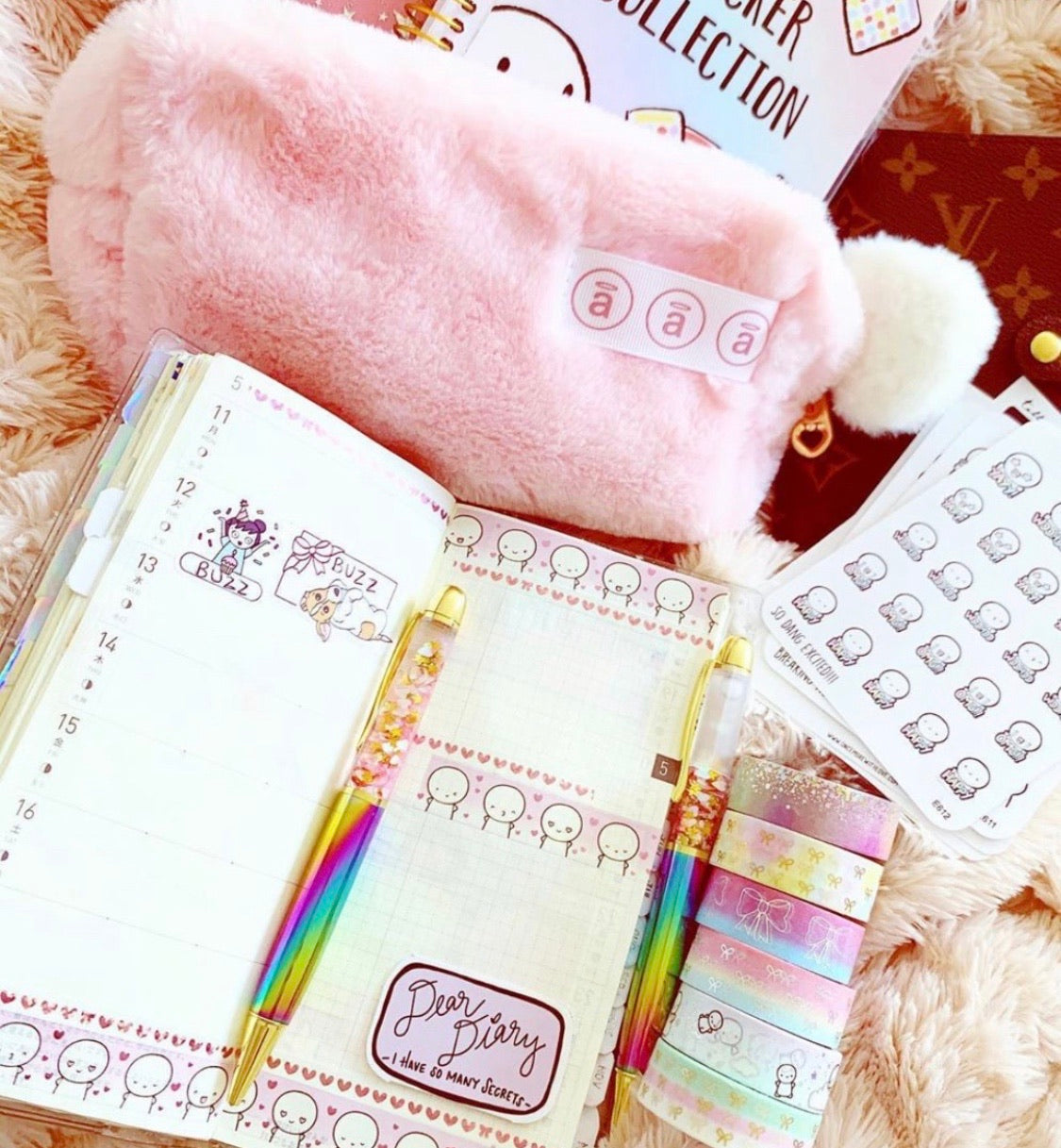 angel FUR POUCHES