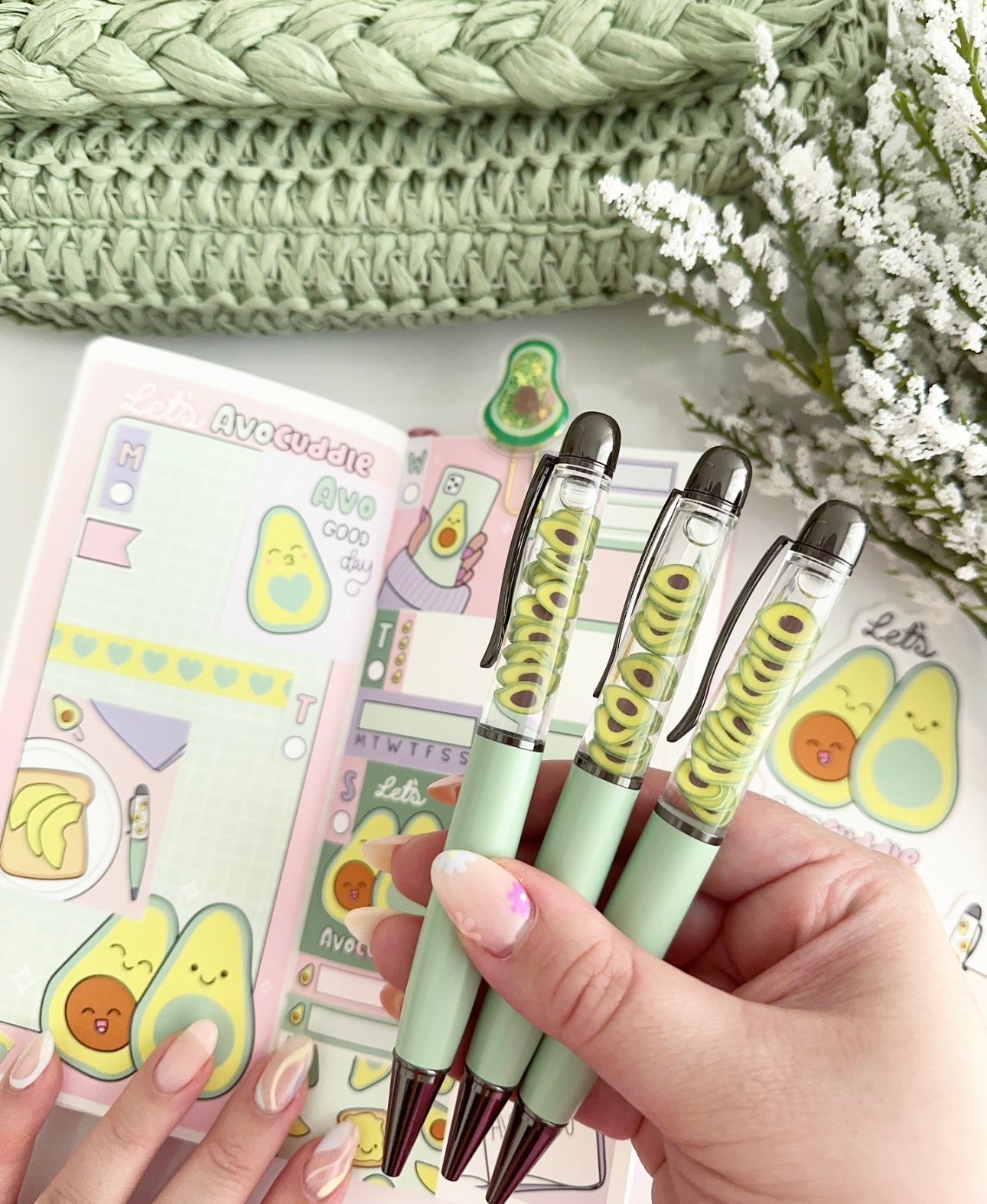 the AVOCADO pen - Shine Sticker Studio Collab