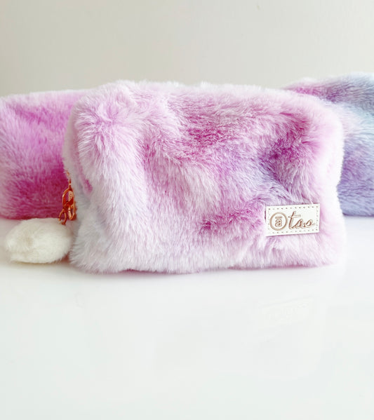 Cotton Candy Luxe Fur Pouch