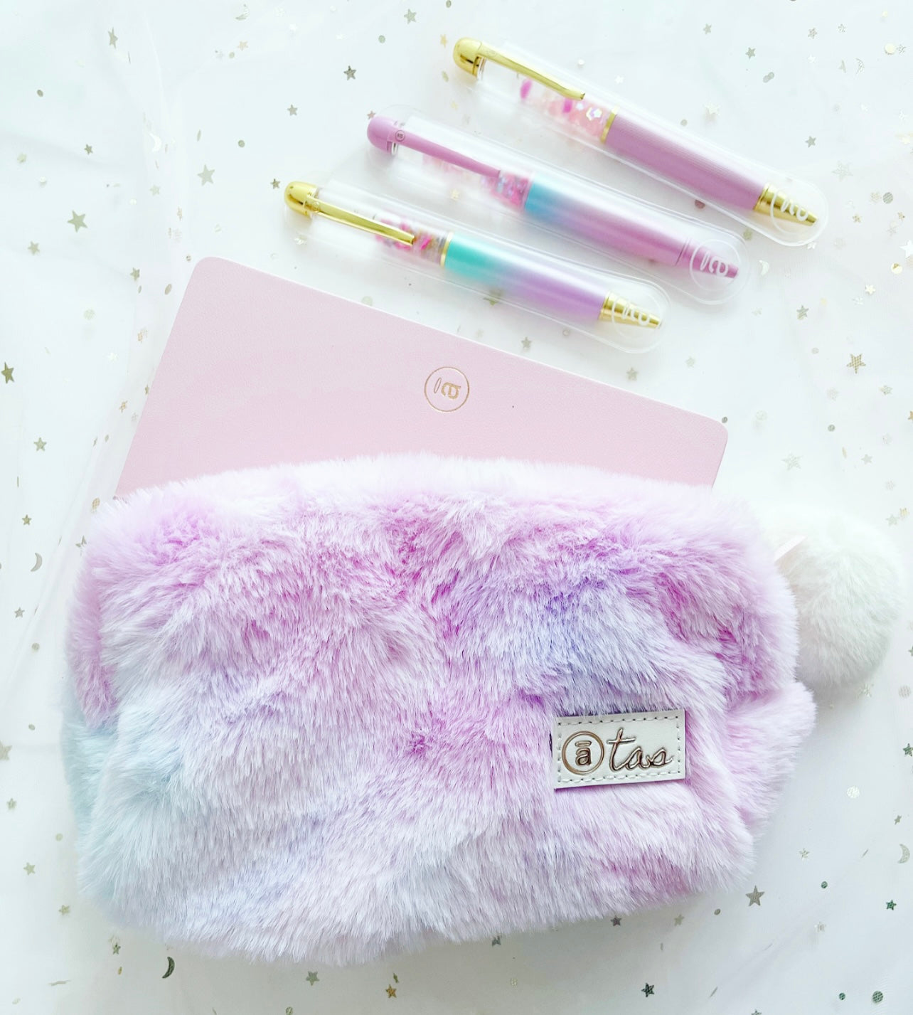 Cotton Candy Luxe Fur Pouch