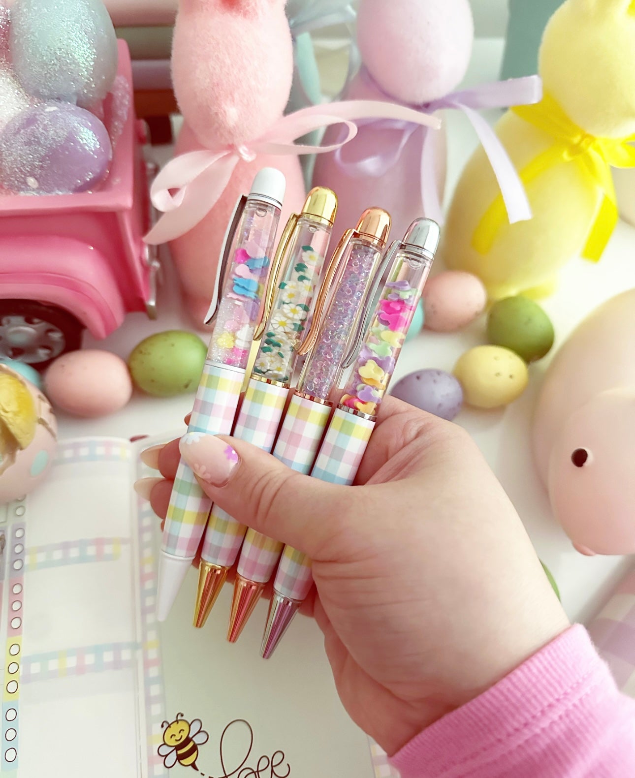 rainbow gingham - Shine Sticker Studio Collab