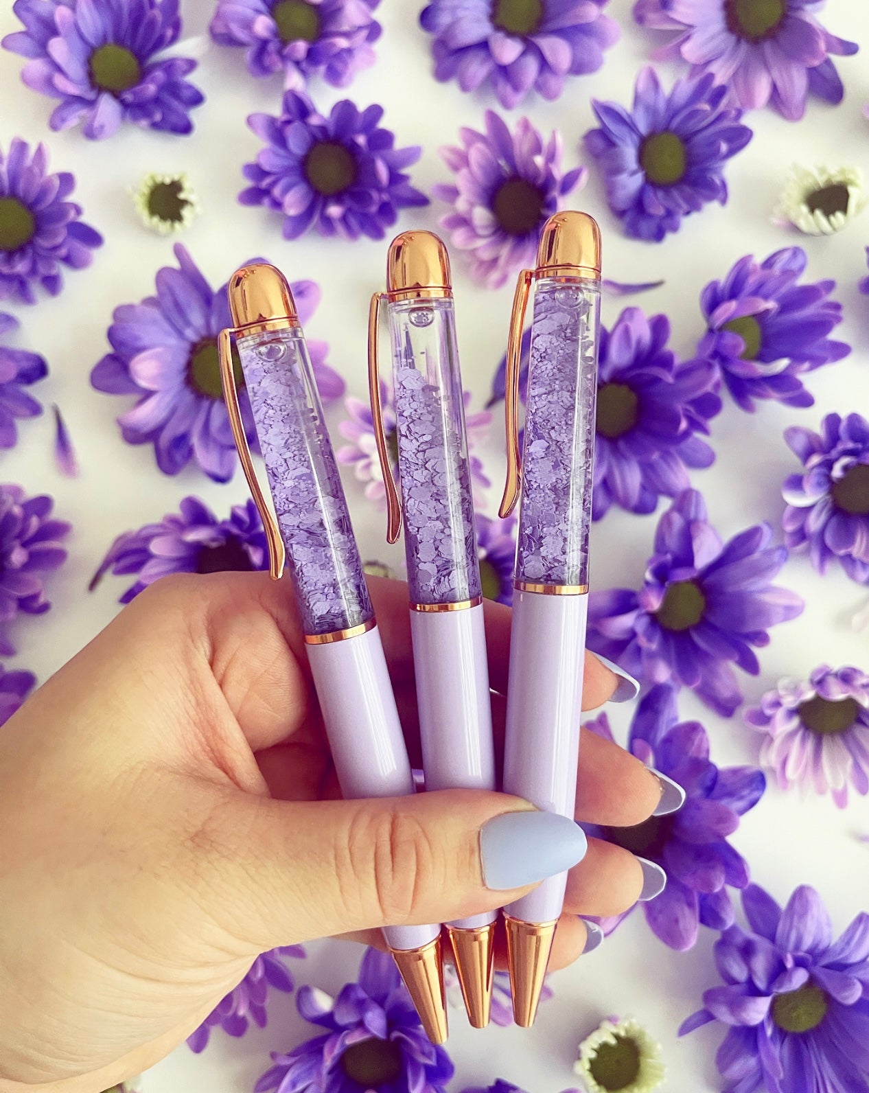 Forget Me Not pen - real florals