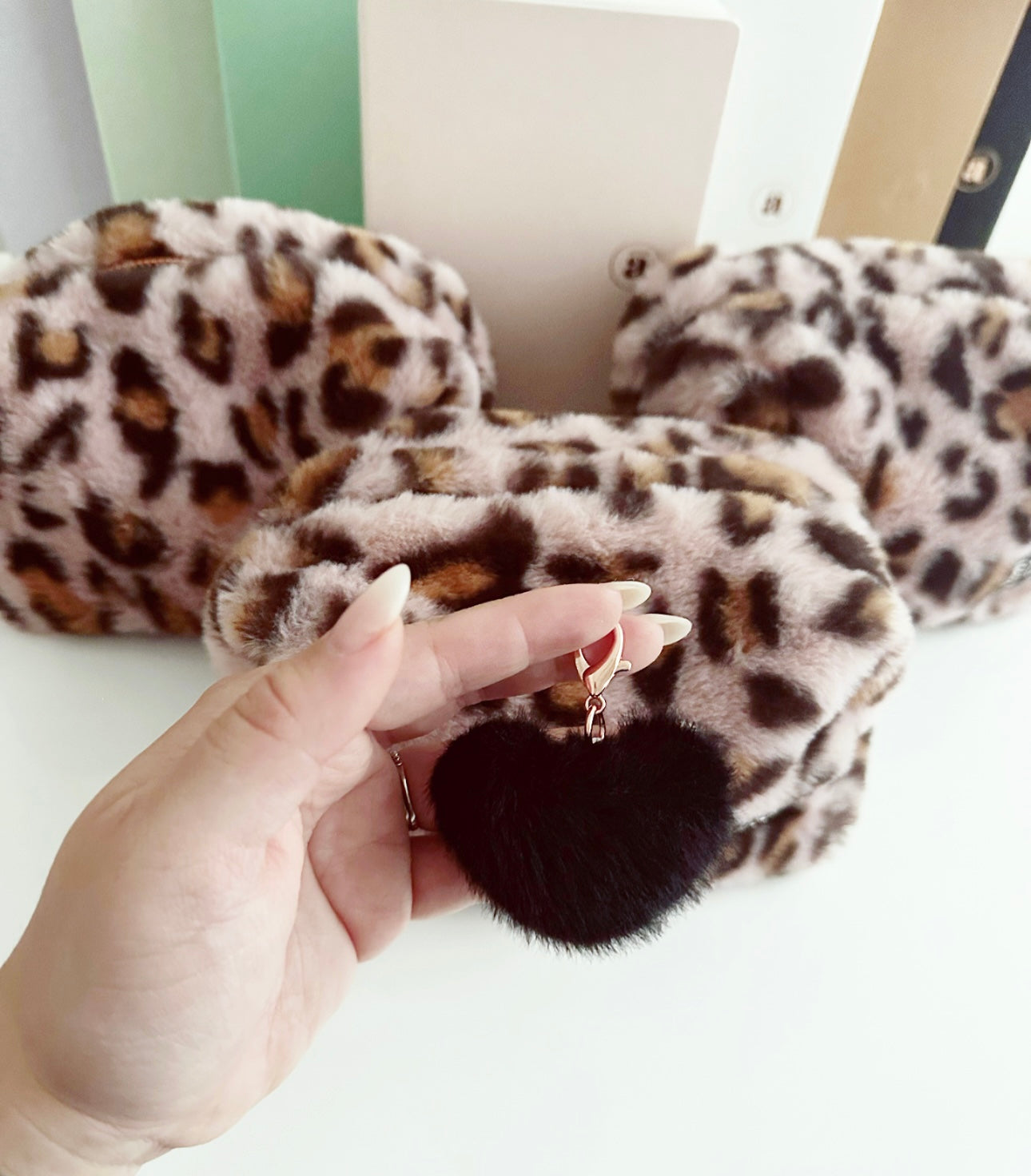 Leopard Luxe Fur Pouch