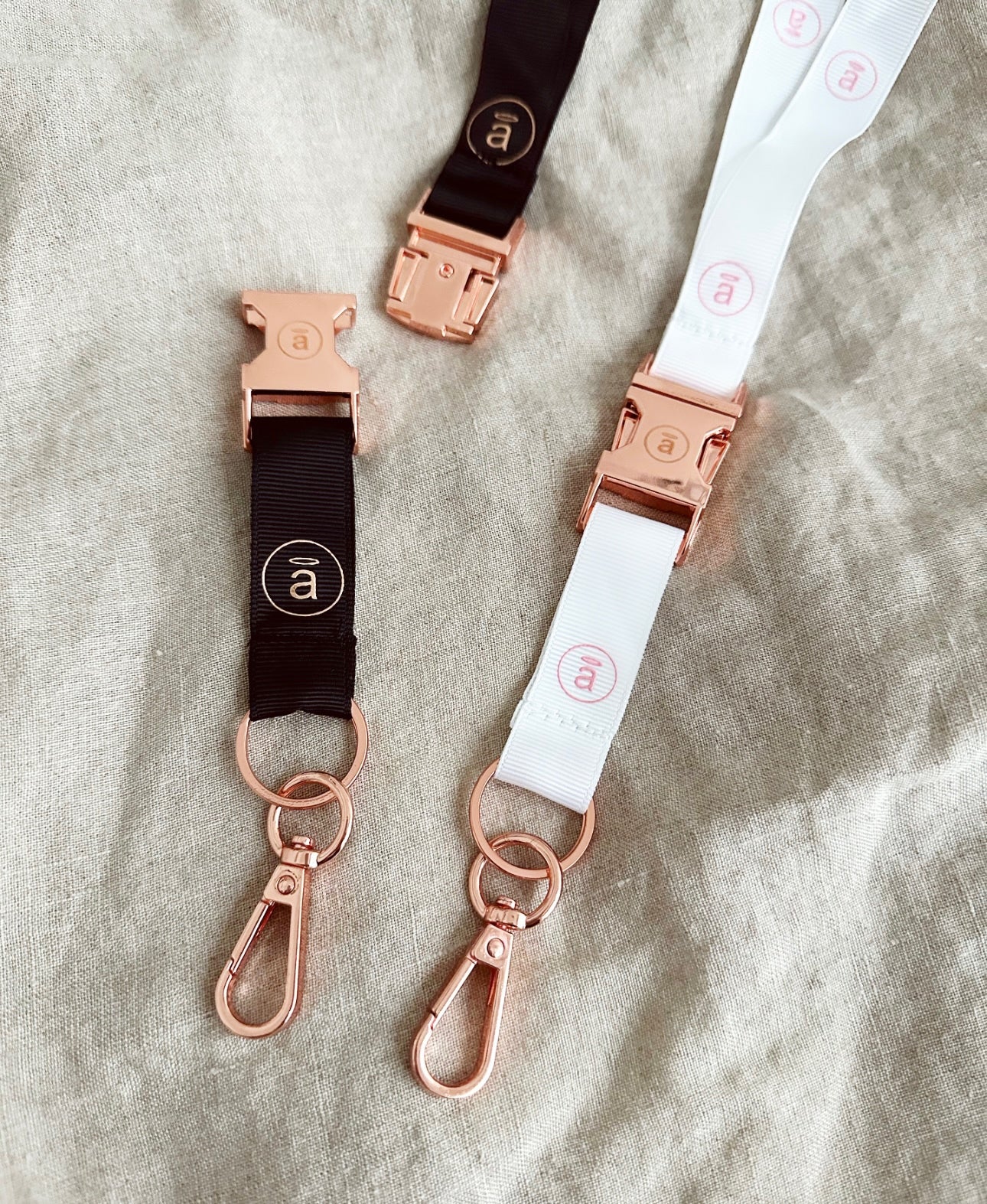 Luxe rose gold lanyards