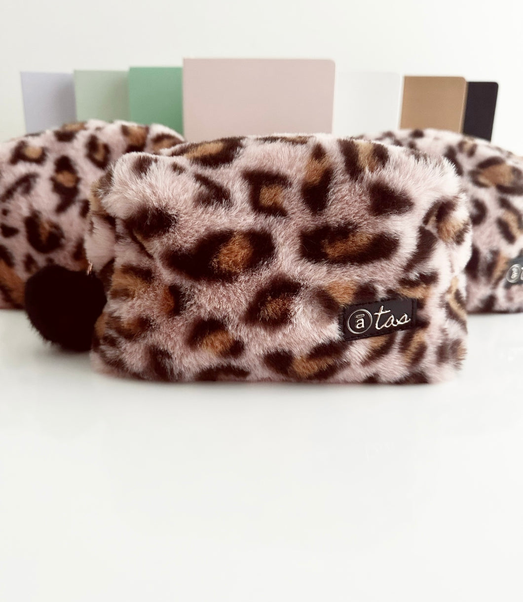 *Buy one get one FREE * Leopard Luxe Fur Pouch * Limited Edition *
