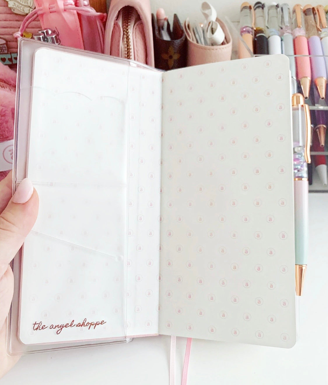 TAS weekly planner with white TOMOE RIVER PAPER