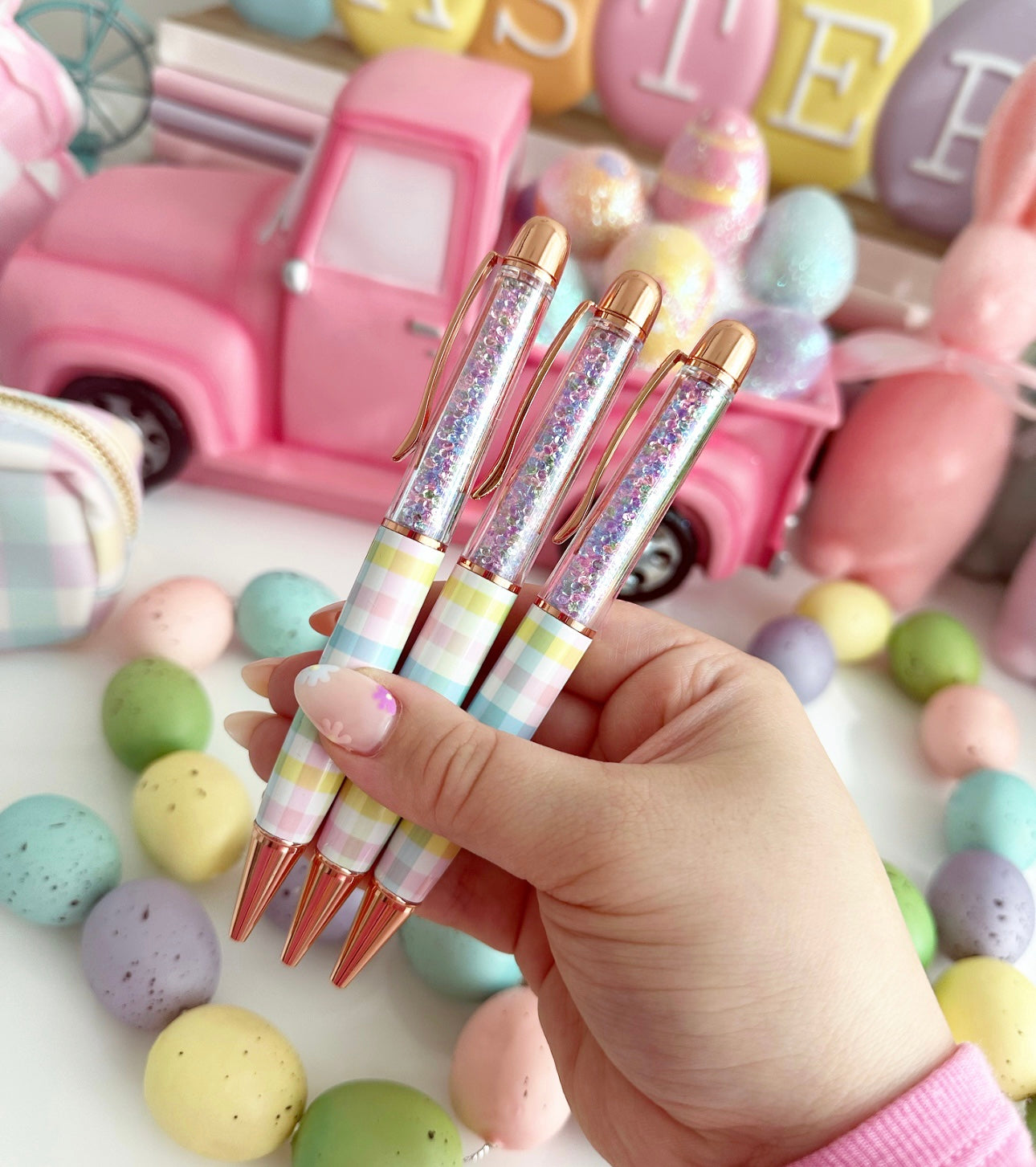 rainbow gingham - Shine Sticker Studio Collab