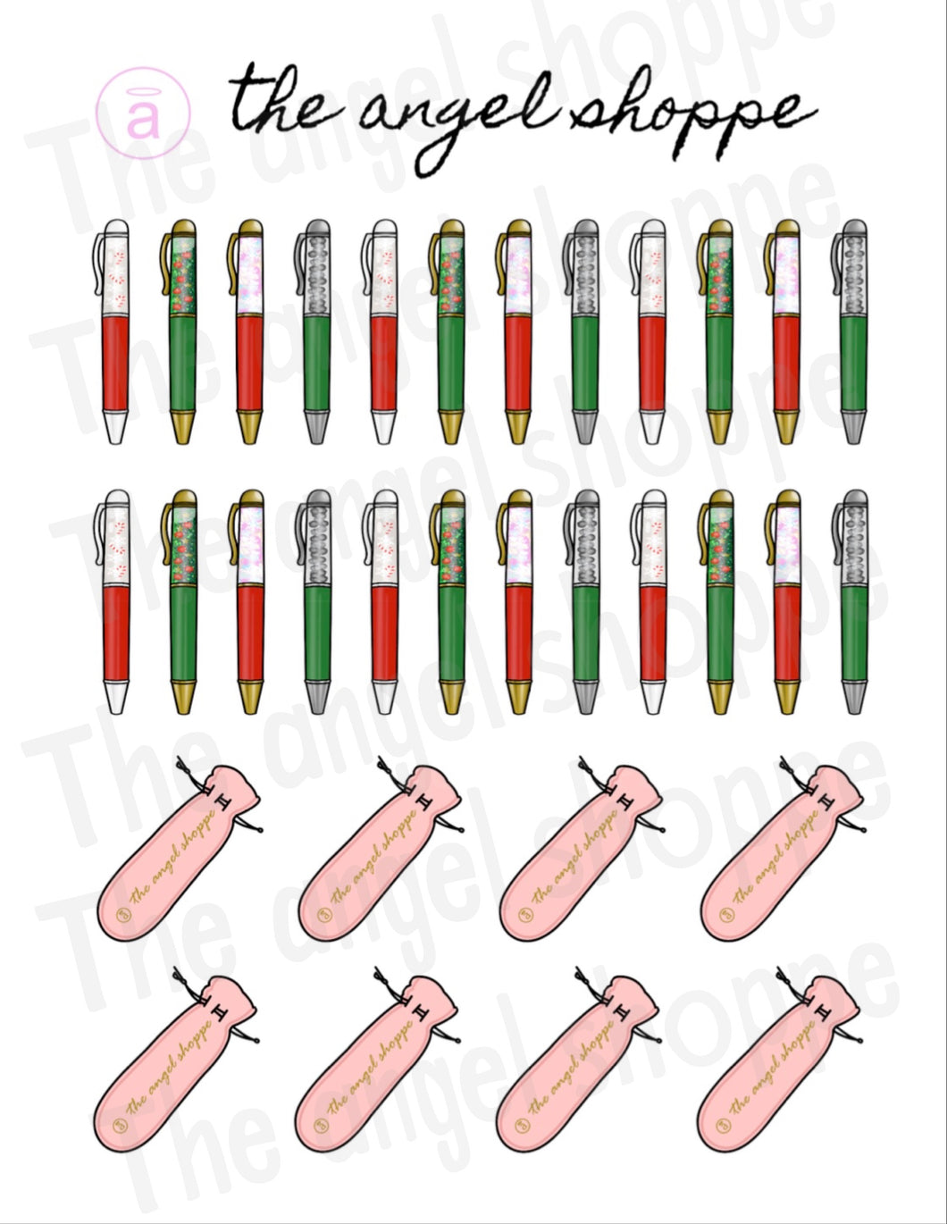 Christmas collection pen stickers