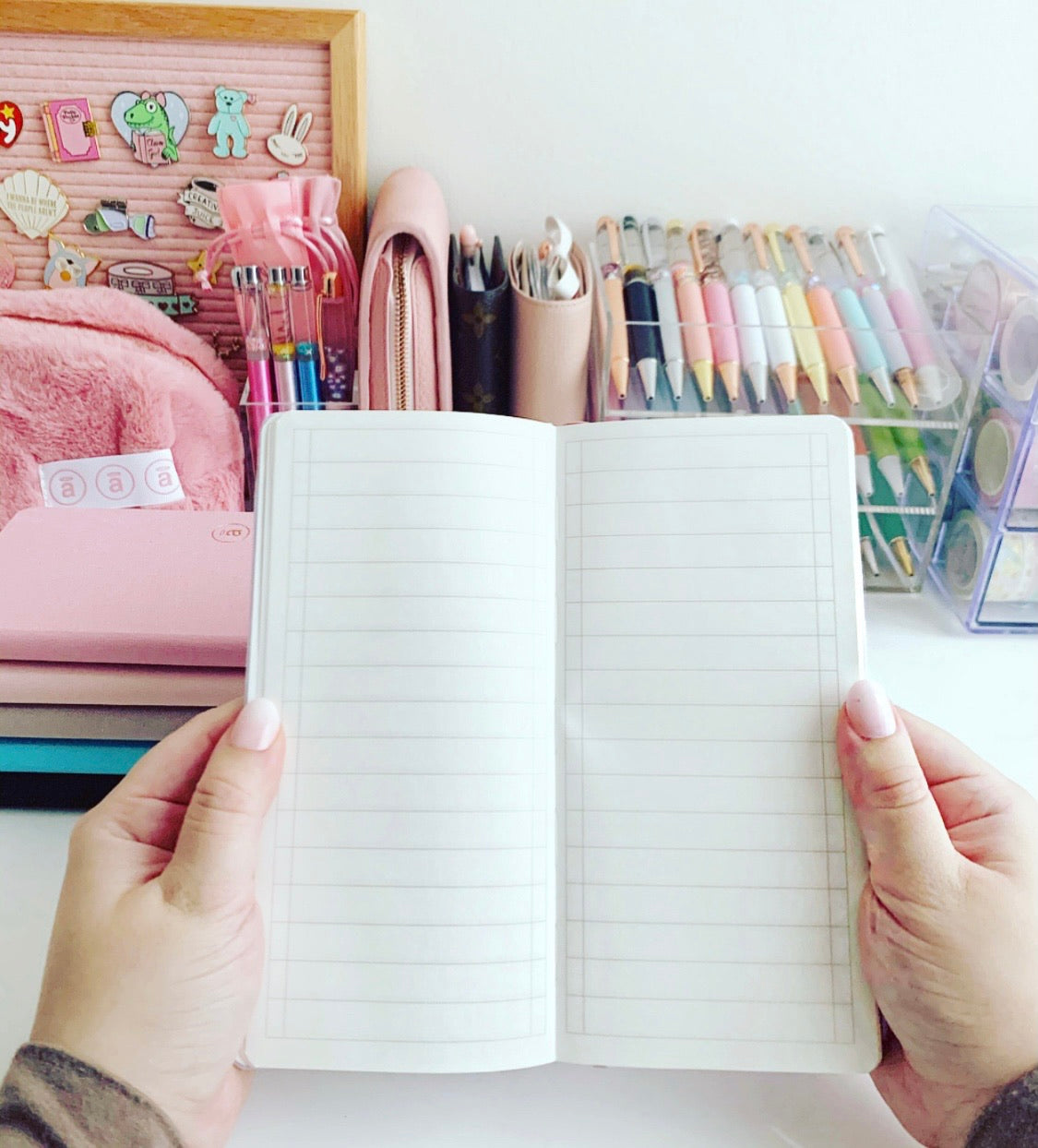 TAS weekly planner with white TOMOE RIVER PAPER