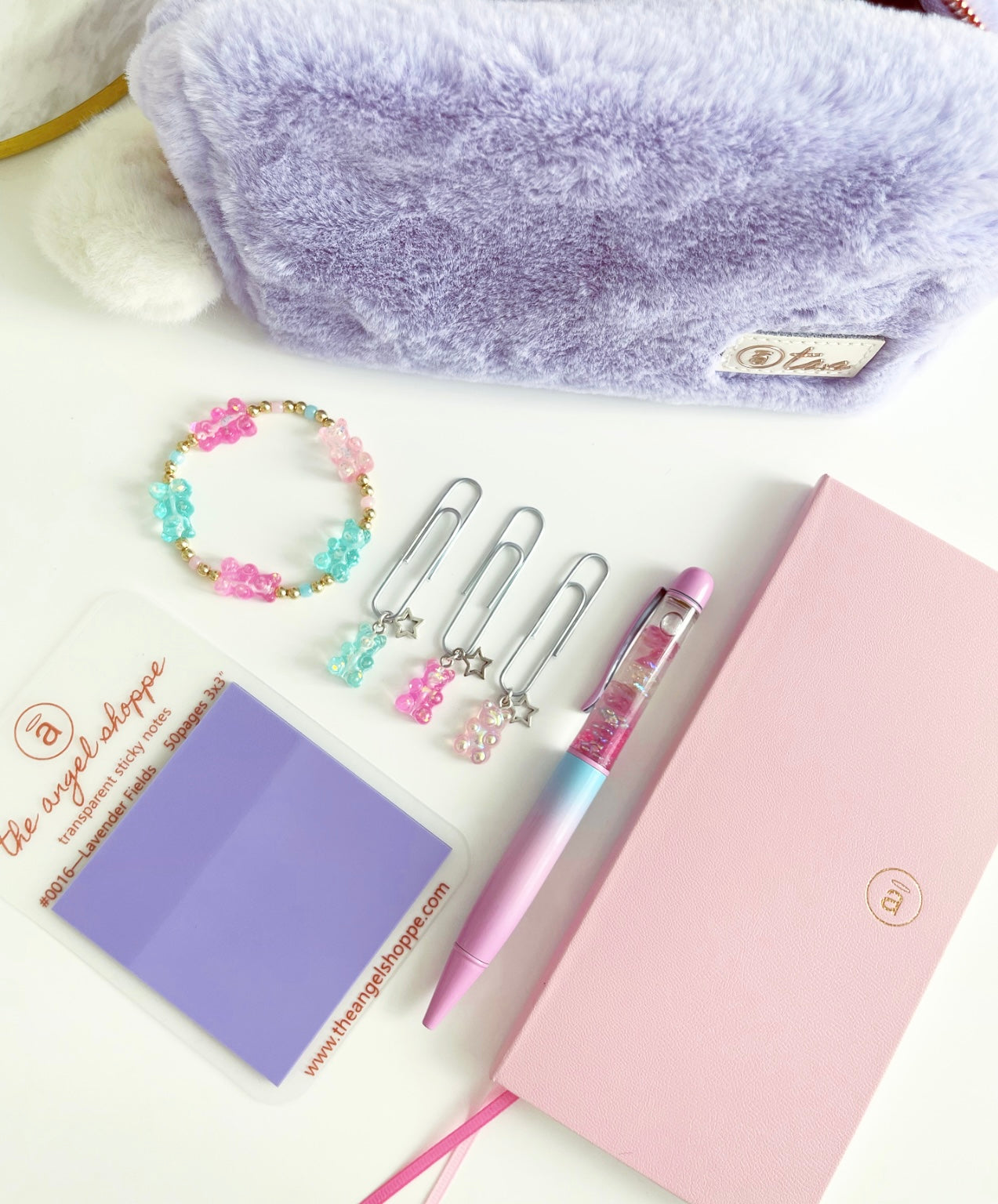 Lavender Luxe Fur Pouch