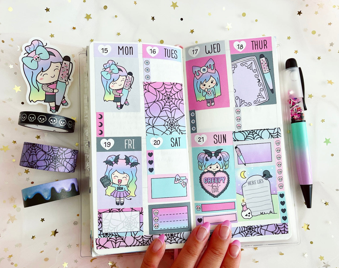 Spookie Cutie collab with Shine Sticker Studio